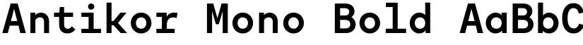 Antikor Mono Bold font