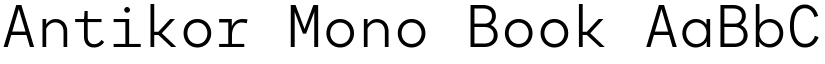 Antikor Mono Book font