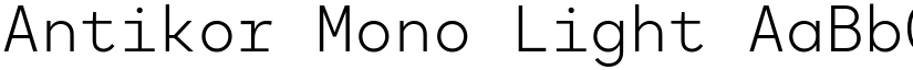 Antikor Mono Light font