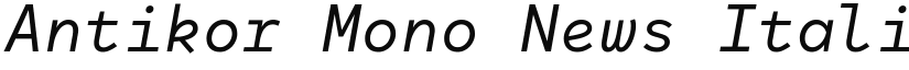 Antikor Mono News Italic font