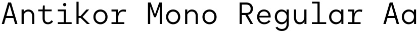 Antikor Mono Regular font