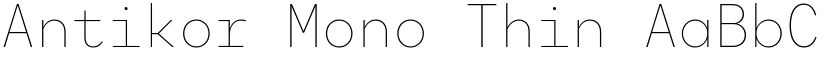 Antikor Mono Thin font