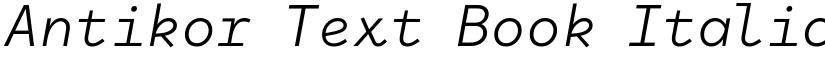Antikor Text Book Italic font