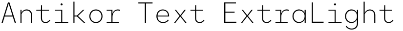 Antikor Text ExtraLight font