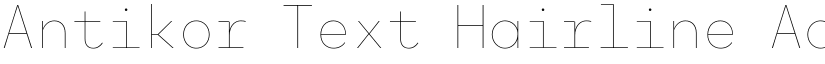 Antikor Text Hairline font