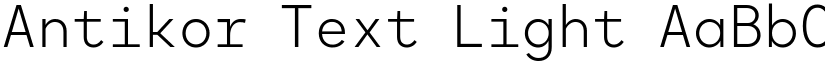 Antikor Text Light font