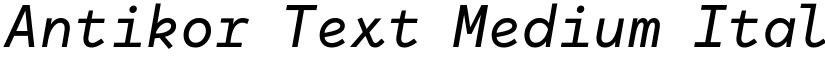 Antikor Text Medium Italic font