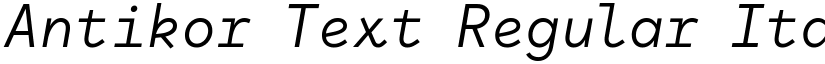 Antikor Text Regular Italic font