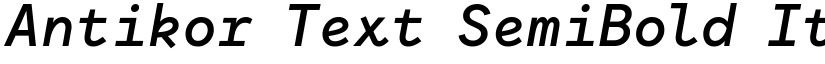 Antikor Text SemiBold Italic font