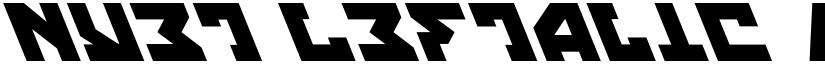 Nyet Leftalic font