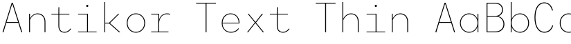 Antikor Text Thin font