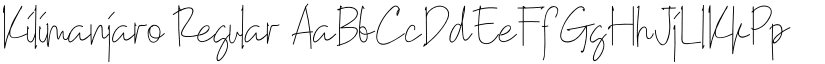 Kilimanjaro Regular font
