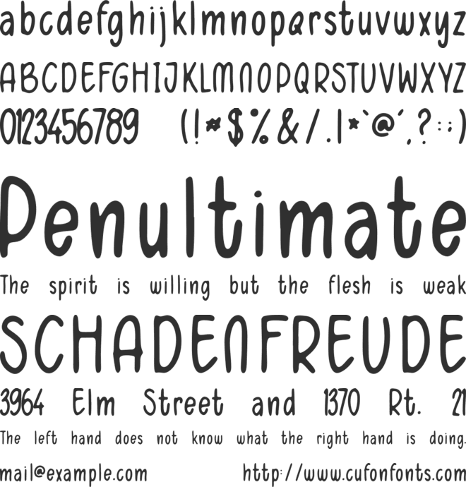 Utrecth font preview