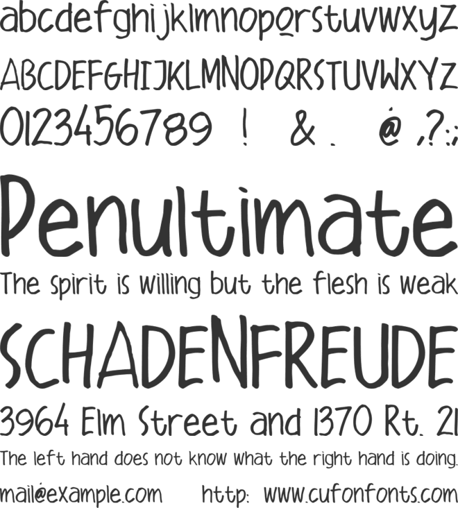 Malique font preview