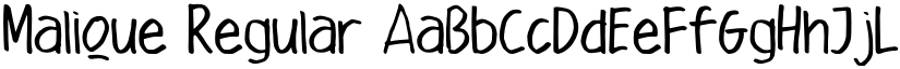 Malique Regular font