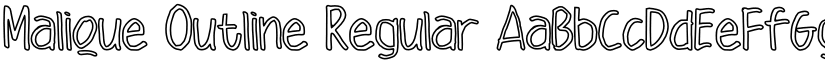 Malique Outline Regular font