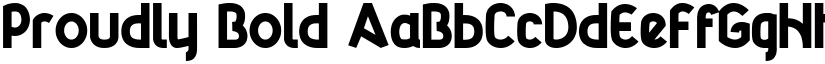 Proudly Bold font