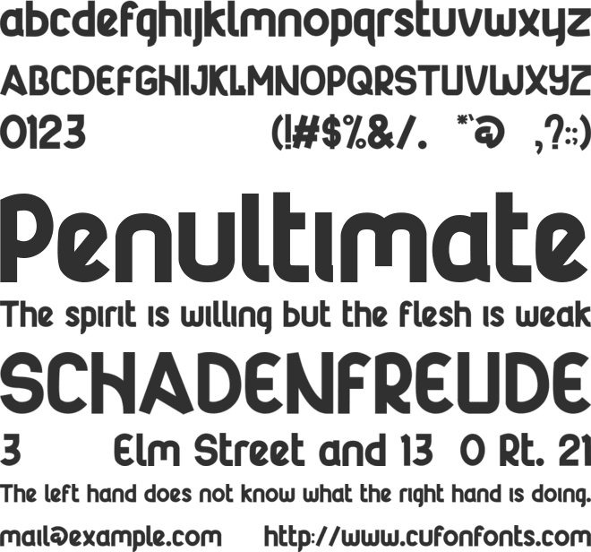 Proudly font preview