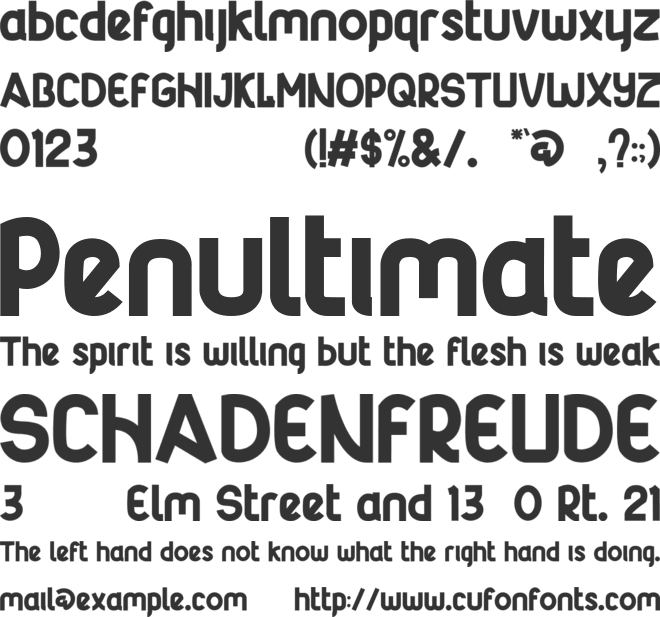 Proudly font preview