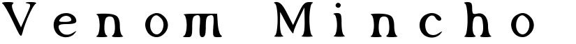 Venom Mincho Bold font