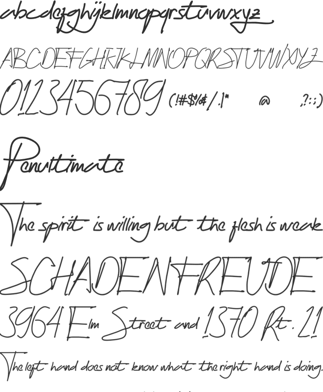 Hasiant font preview