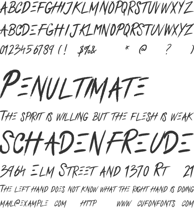 Clawblood font preview