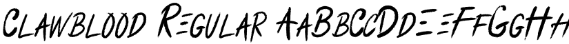 Clawblood Regular font