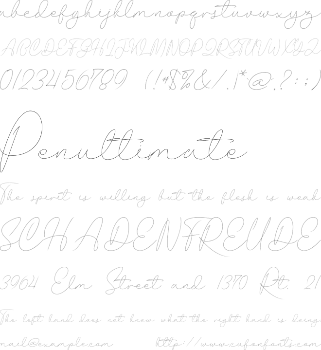 Prague Metronome Hairline font preview