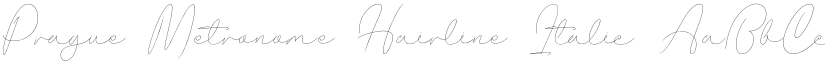 Prague Metronome Hairline Italic font