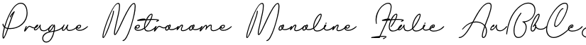 Prague Metronome Monoline Italic font