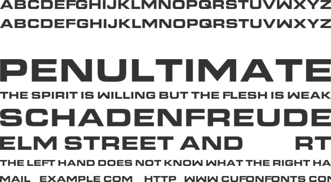 Modern Warfare font preview