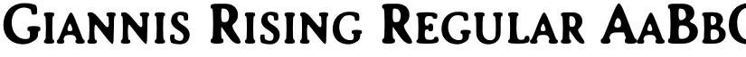 Giannis Rising Regular font