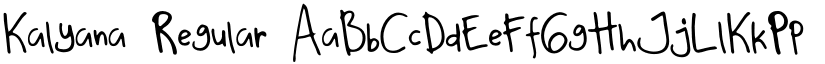 Kalyana Regular font