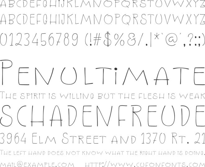 Lovely Wife font preview