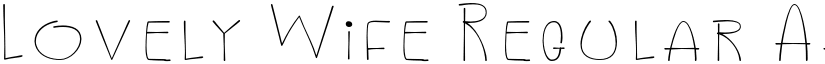 Lovely Wife Regular font