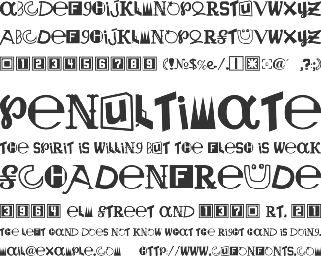 Koda135759 font preview