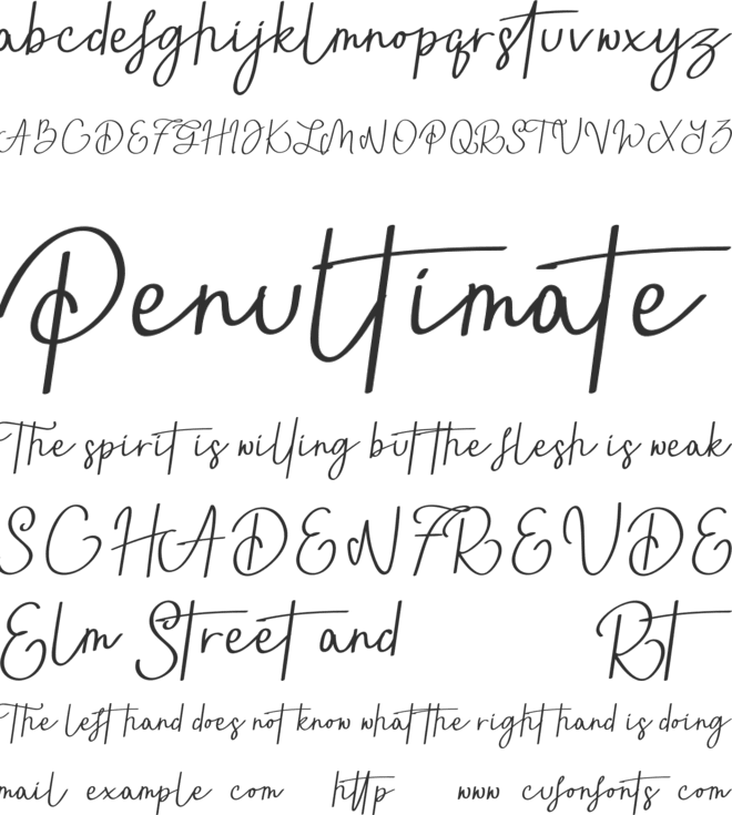 Astriany font preview