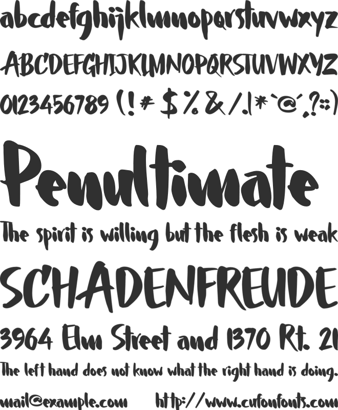 Allegroost font preview