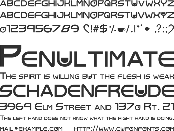 cupofcoffee font preview