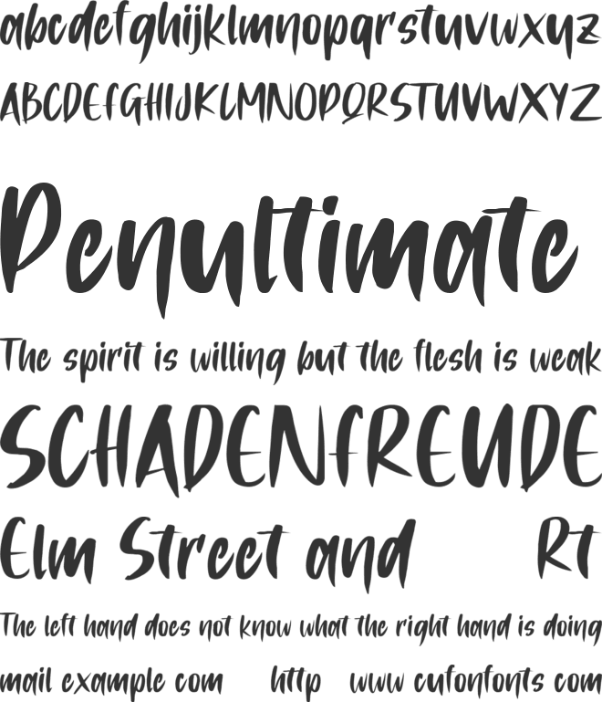 Sajadina font preview