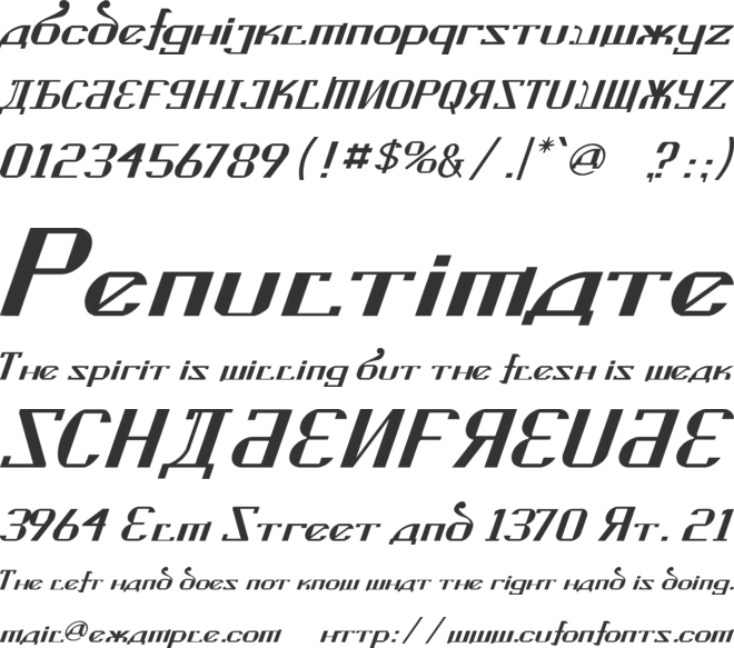 Kremlin Soviet font preview
