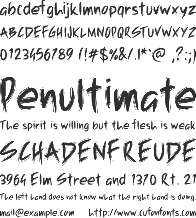 PWDusty font preview