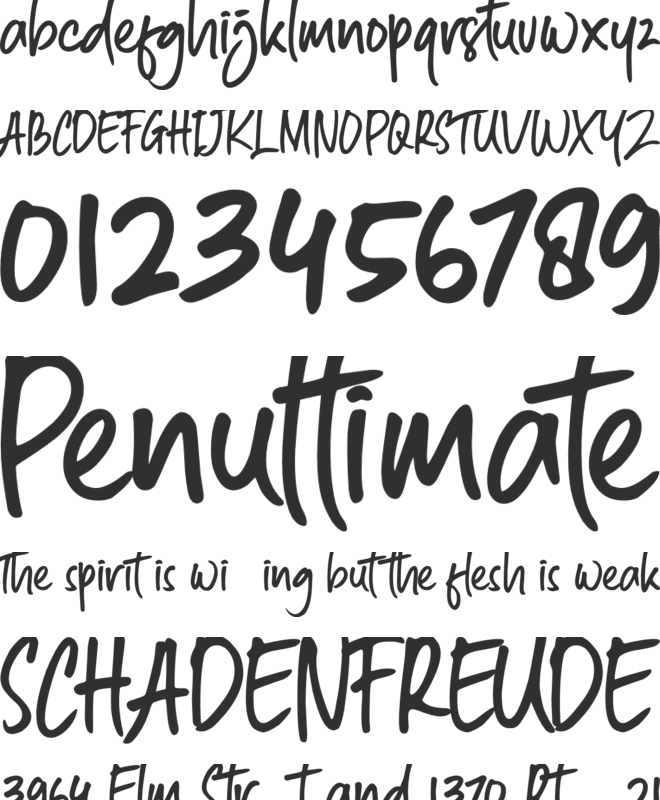 South East font preview