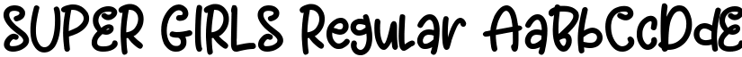 SUPER GIRLS Regular font