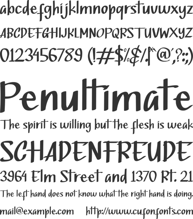 Bottsen Zatte font preview