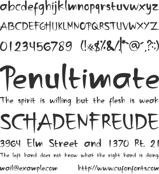 The Honorables font preview