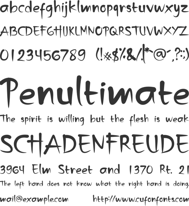The Honorables font preview