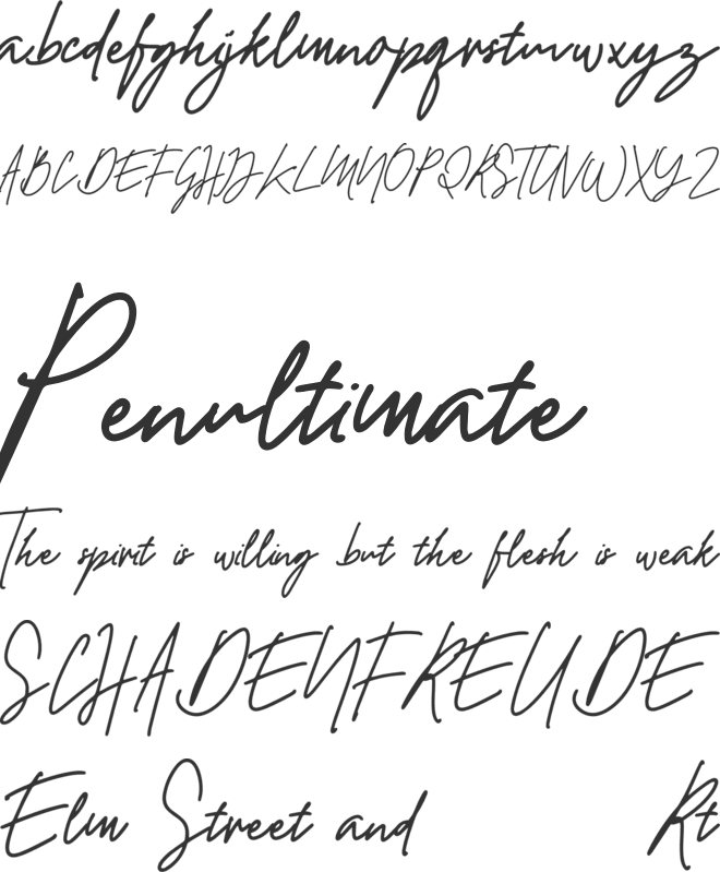 Butterfly font preview