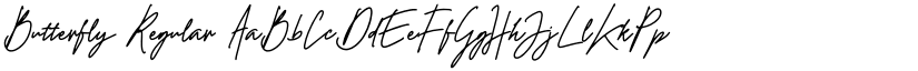 Butterfly Regular font