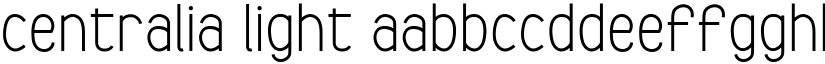 Centralia Light font
